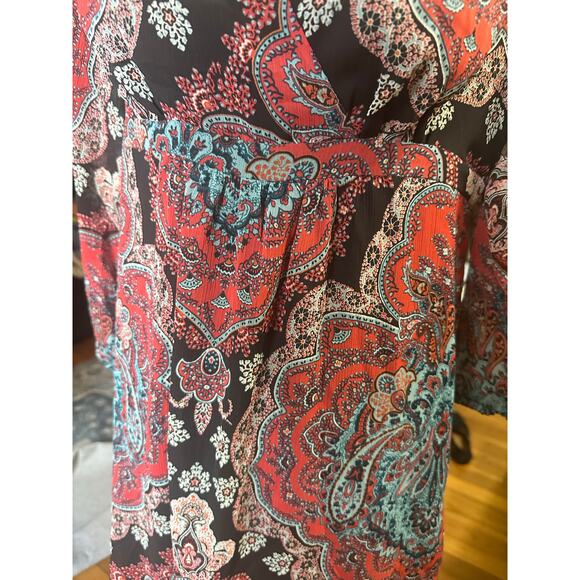 INC International Concepts Slit-Sleeve Geometric Dress – Multicolor, Size M - Picture 3 of 7